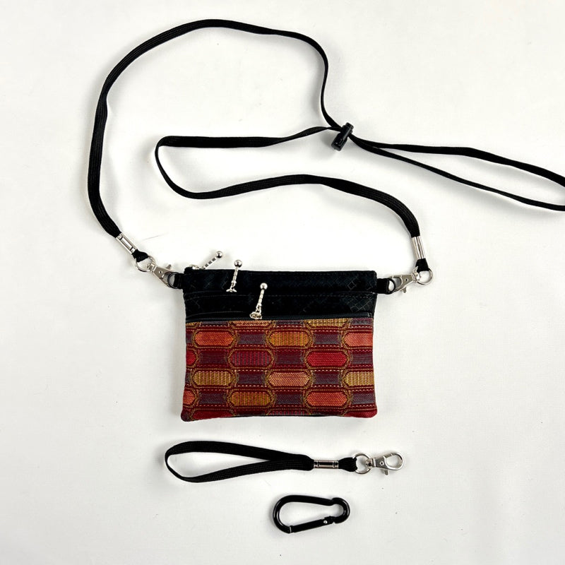 39RS Three Zip Mini Connectable with detachable crossbody strap