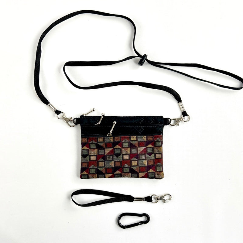 39RS Three Zip Mini Connectable with detachable crossbody strap