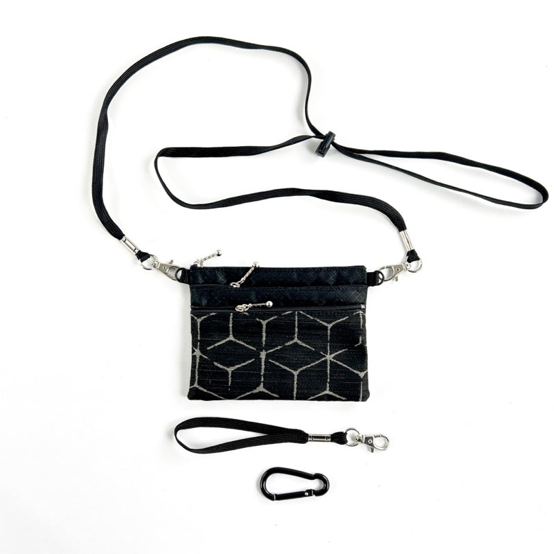 39RS Three Zip Mini Connectable with detachable crossbody strap