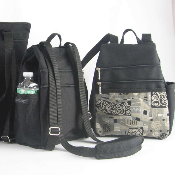 convertible backpacks leather Convertible B967 BL Sm Side Entry Backpack- CB967