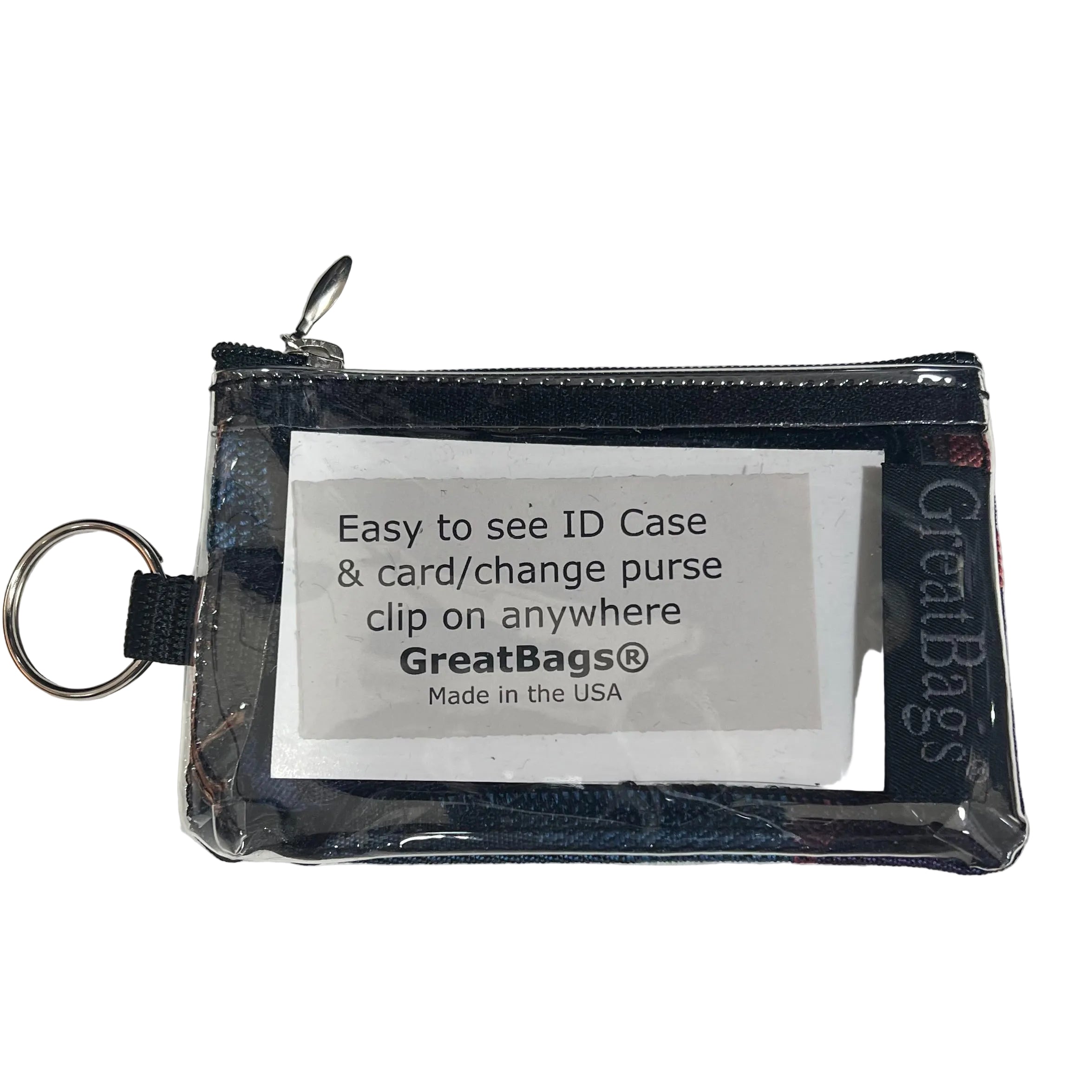 One zipper change purse with ID window T5ID