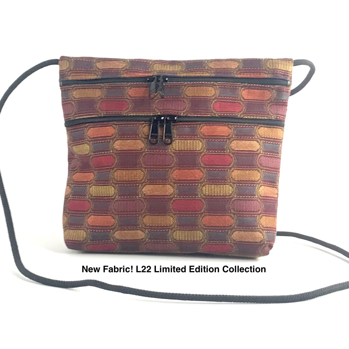 Carly 3 Zipper Fabric Cross-Body Bag T93