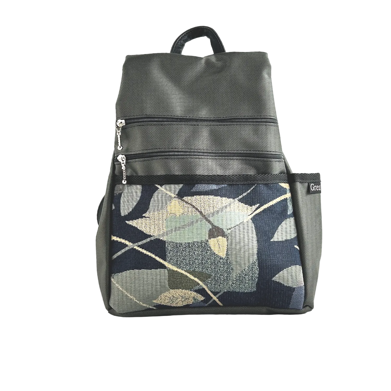 B967-GR Small Side Entry Backpack - Gray Ballistic Nylon with Fabric Accent