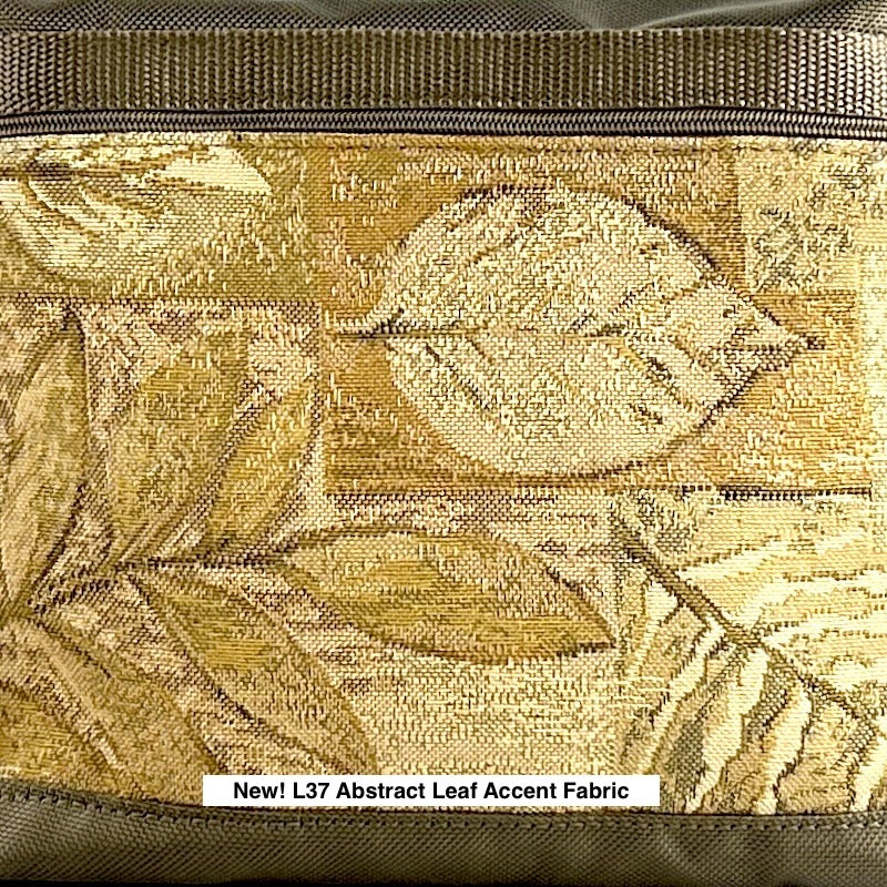 222L medium organizer purse in Khaki Tan Nylon with fabric accent pockets