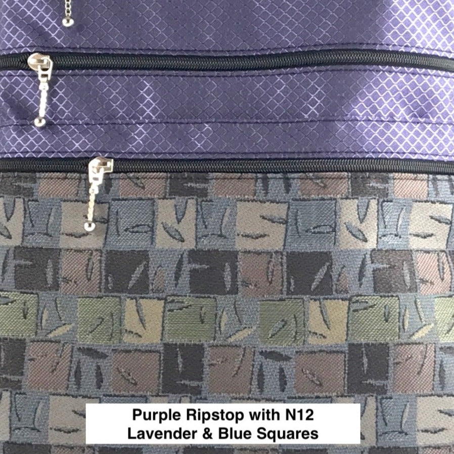 R969W Large Side Entry Backpack with padded straps in Ripstop Nylon with security pockets