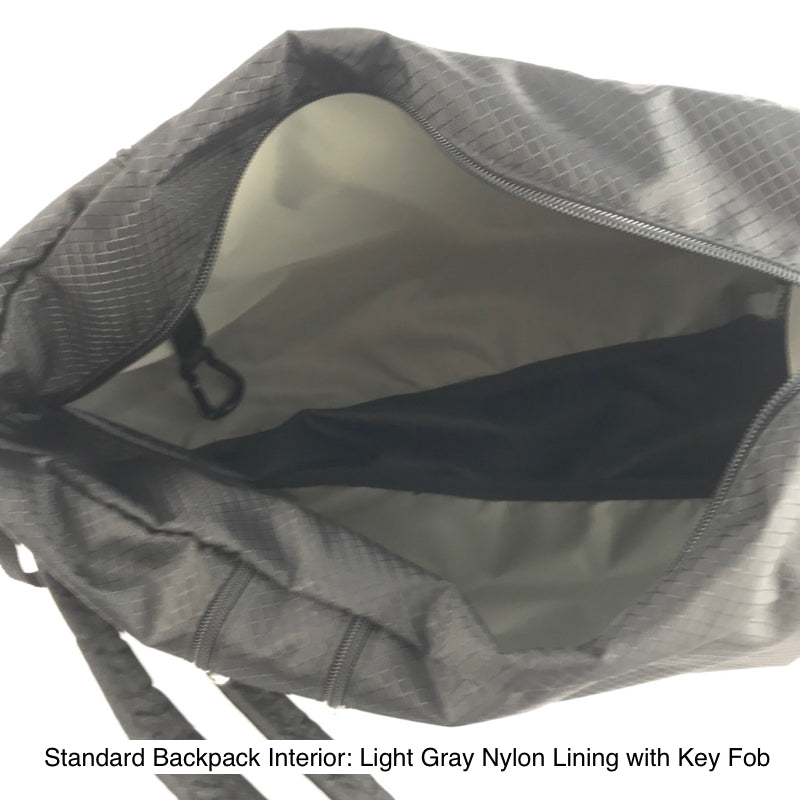 New Ripstop Side Entry Backpacks in 3 Sizes- extra zipper + leather straps