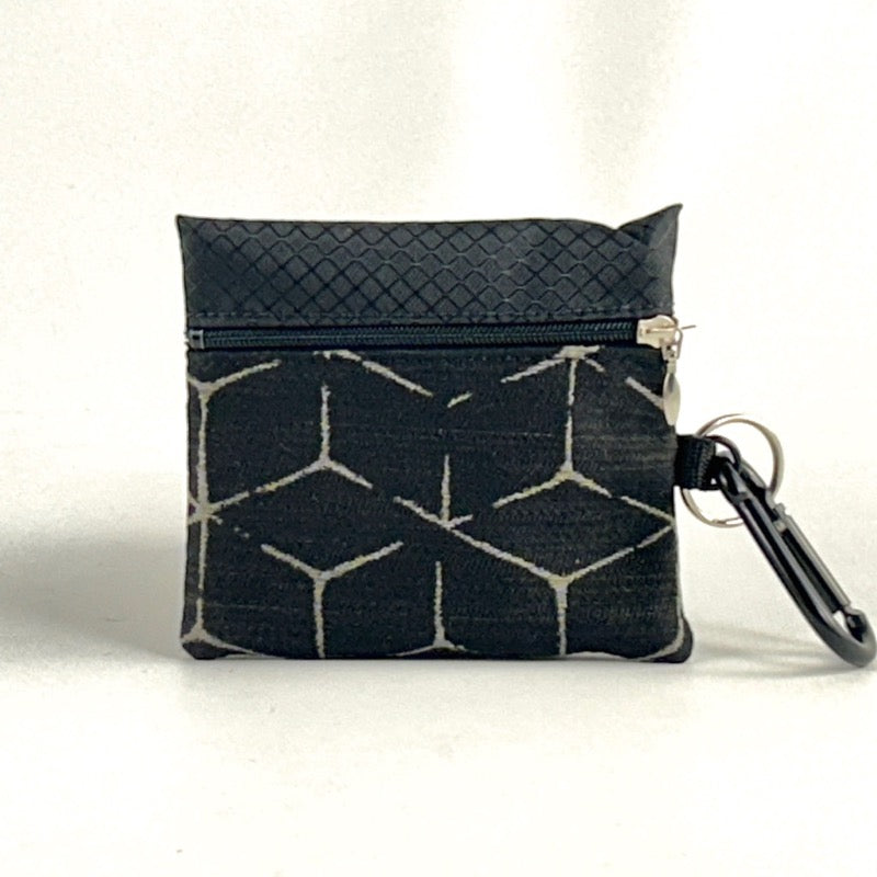 Two zipper change & card wallet with ID window - T7ID