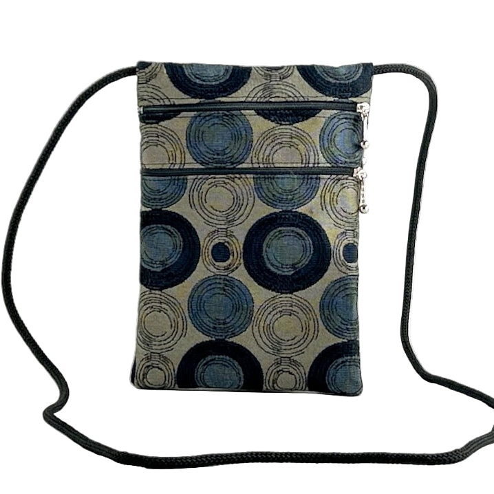 Mia Crossbody N-S Three zipper Cell Phone + Travel Purse T83
