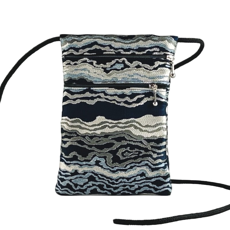 Mia Crossbody N-S Three zipper Cell Phone + Travel Purse T83