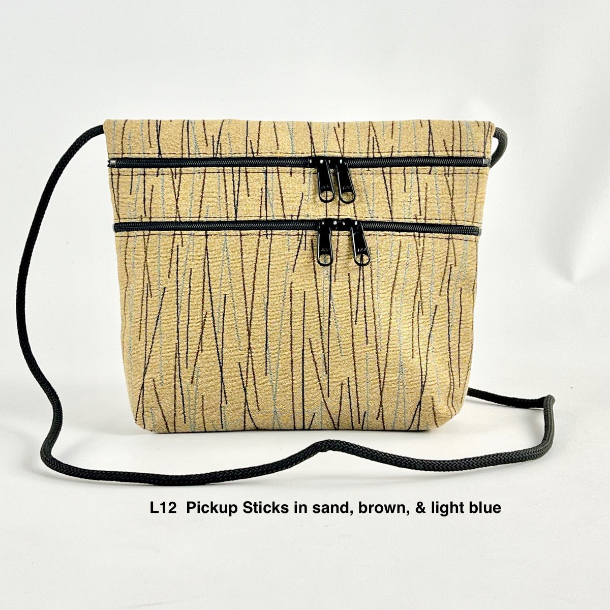 Carly 3 Zipper Fabric Cross-Body Bag T93