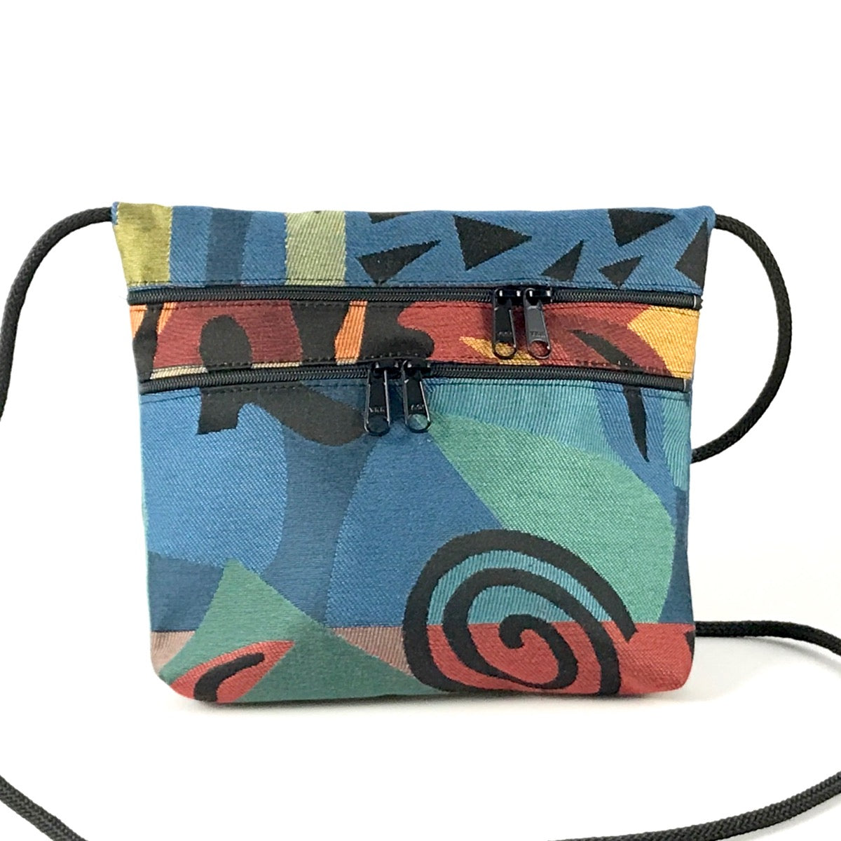 Carly 3 Zipper Fabric Cross-Body Bag T93