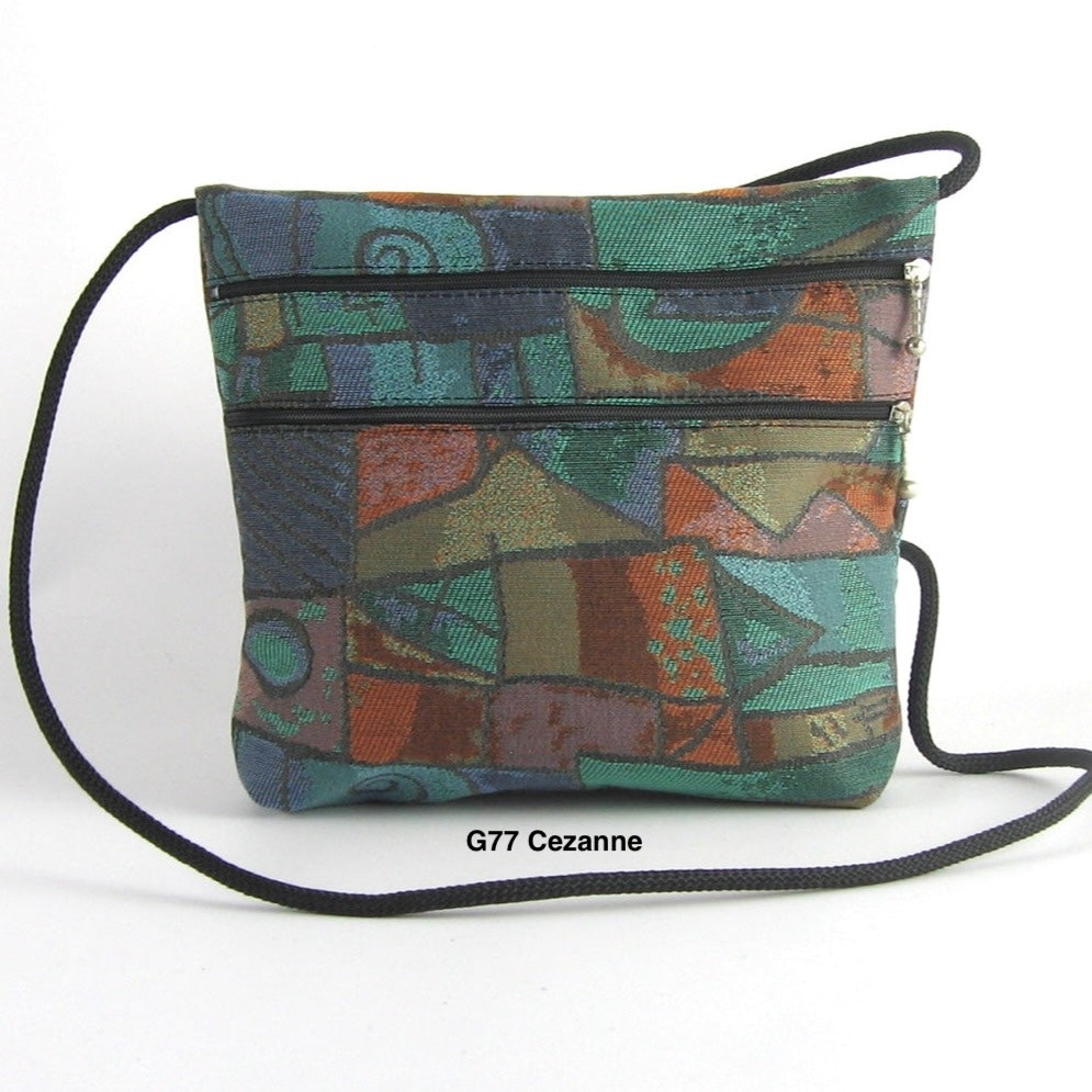 Carly 3 Zipper Fabric Cross-Body Bag T93