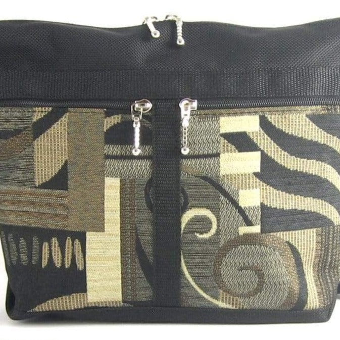 223L Cross-body Large Organizer Purse in Ballistic Nylon with fabric accent pockets
