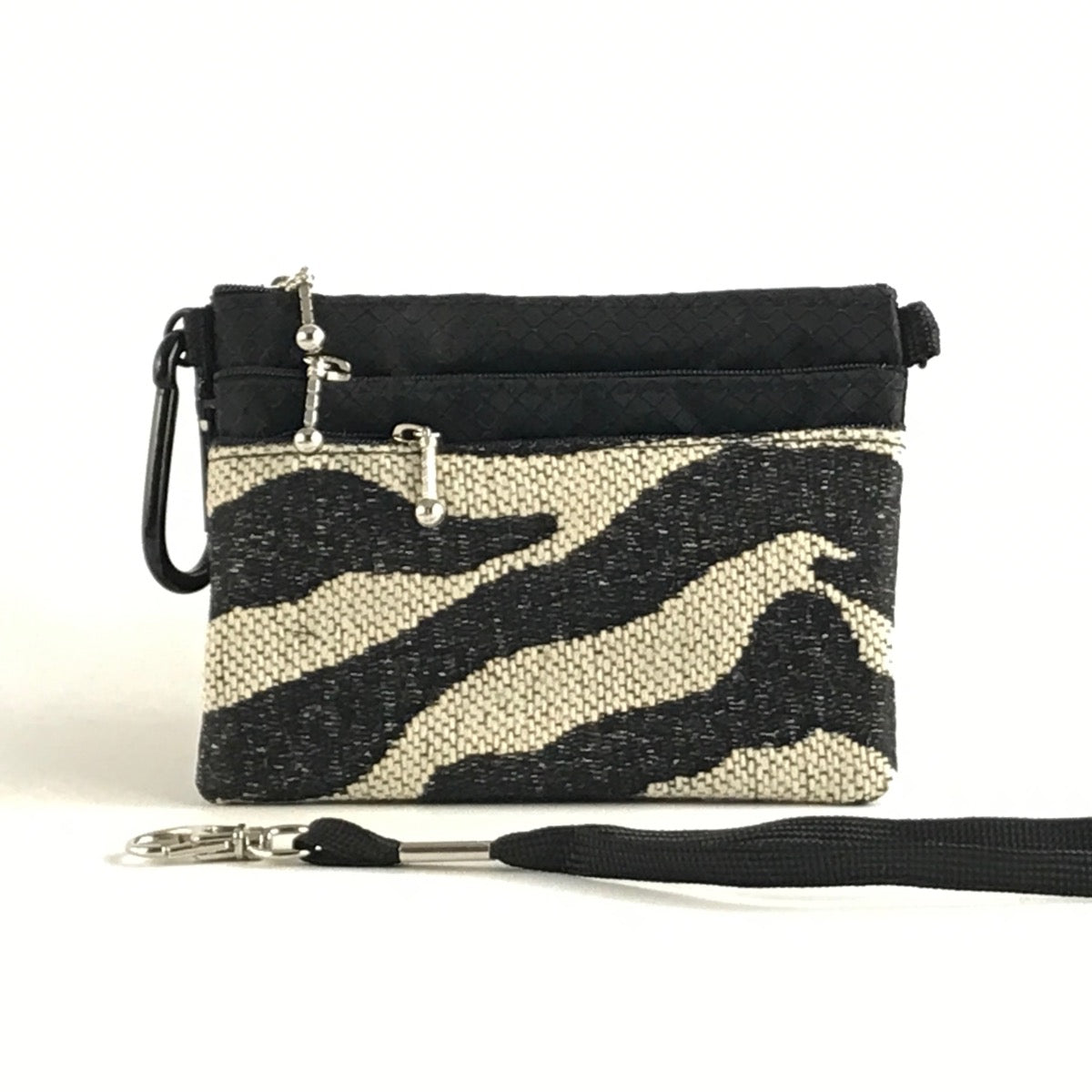 Stadium Purse 39RSC- Three zipper purse set with crossbody strap, wristlet, Bonus pouch, and carabiner clip