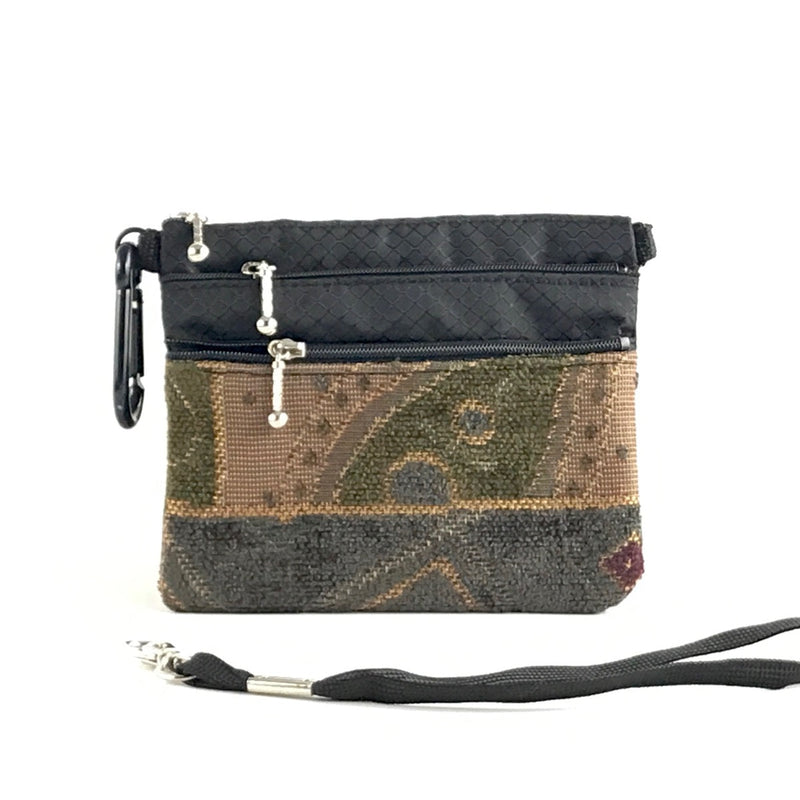 Stadium Purse 39RSC- Three zipper purse set with shoulder strap, wristlet, Bonus pouch, and carabiner clip