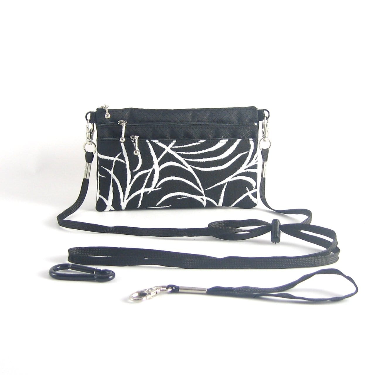 Three zipper Minibag with wristlet and long strap 49RS