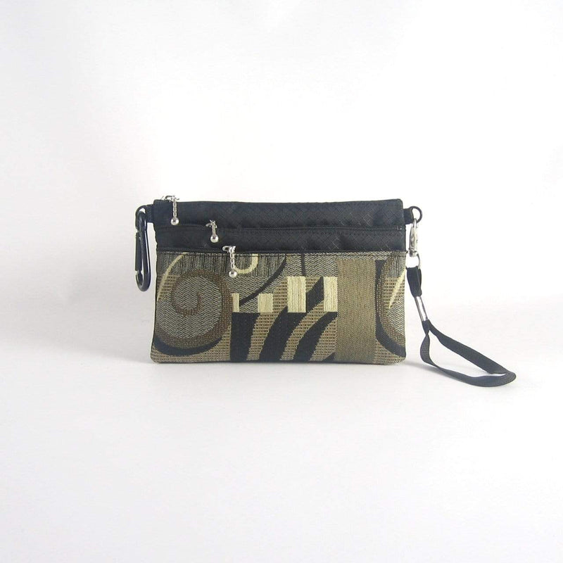 49R 3 zipper organizer with wristlet and carabiner clip
