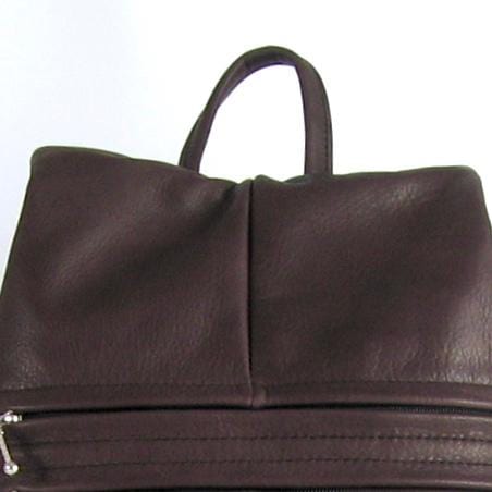969 Legal Size Leather Side Entry Backpack Purse in solid colors