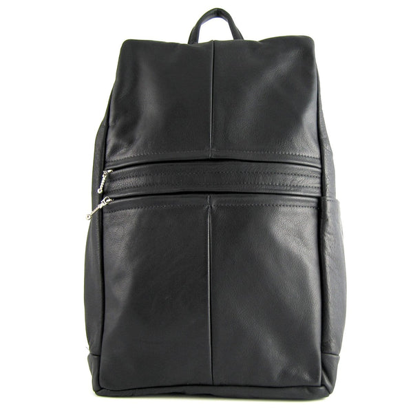 969 Legal Size Leather Side Entry Backpack Purse in solid colors
