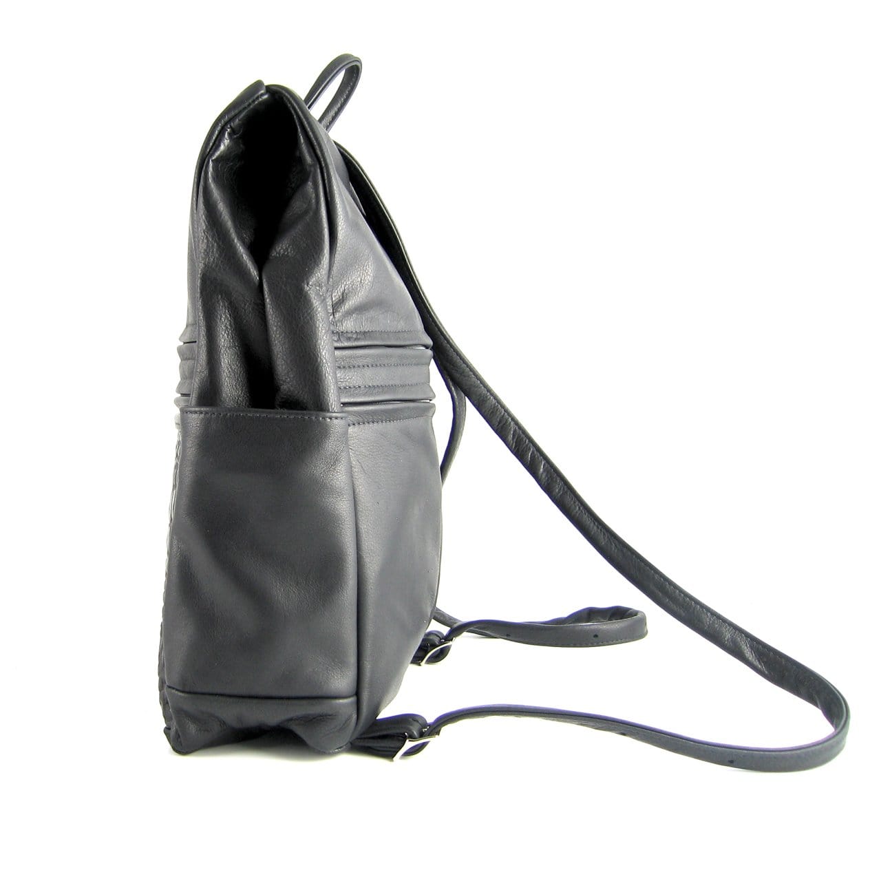 968 Medium Side Entry Leather Backpack in solid colors