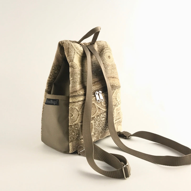 Bonnie Small Side Entry Backpack in Fabric and Nylon - #BB967