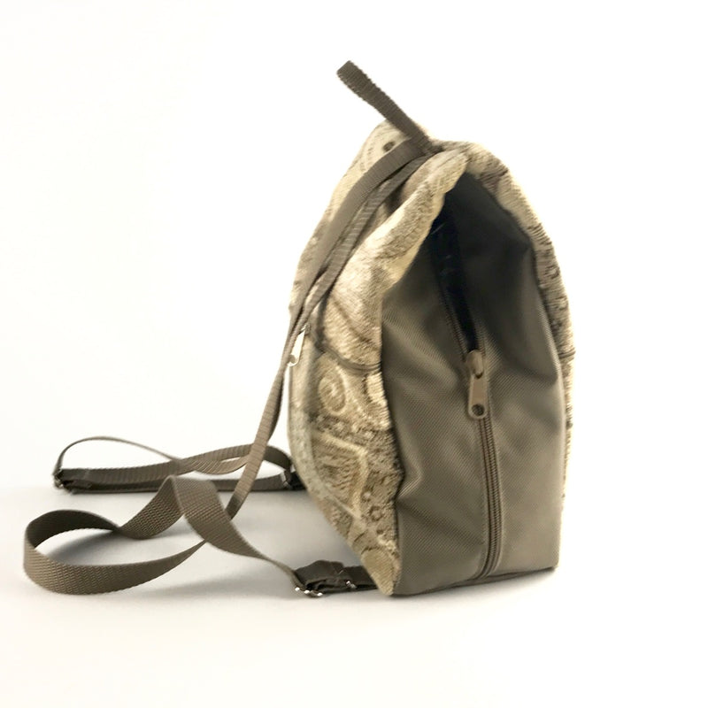 Bonnie Small Side Entry Backpack in Fabric and Nylon - #BB967