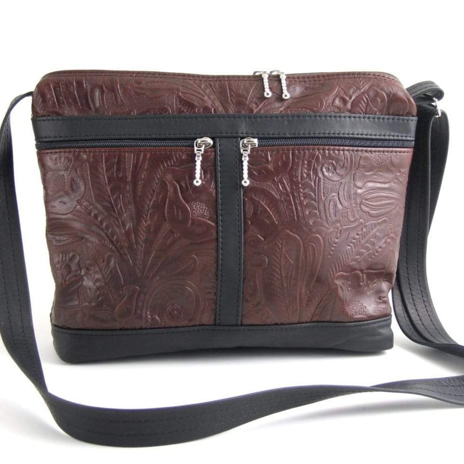 Bibi Small Crossbody Hobo Leather Organizer Purse v221L