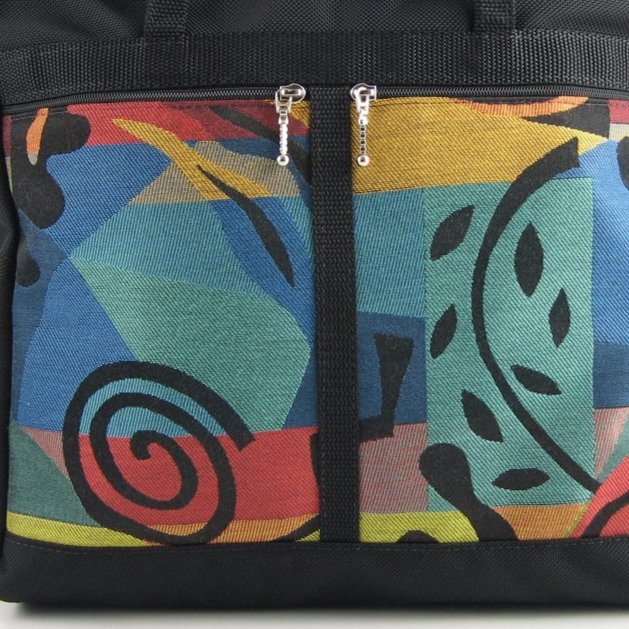 ZZ: Boxy Laptop Tote w/ 2 open end pockets