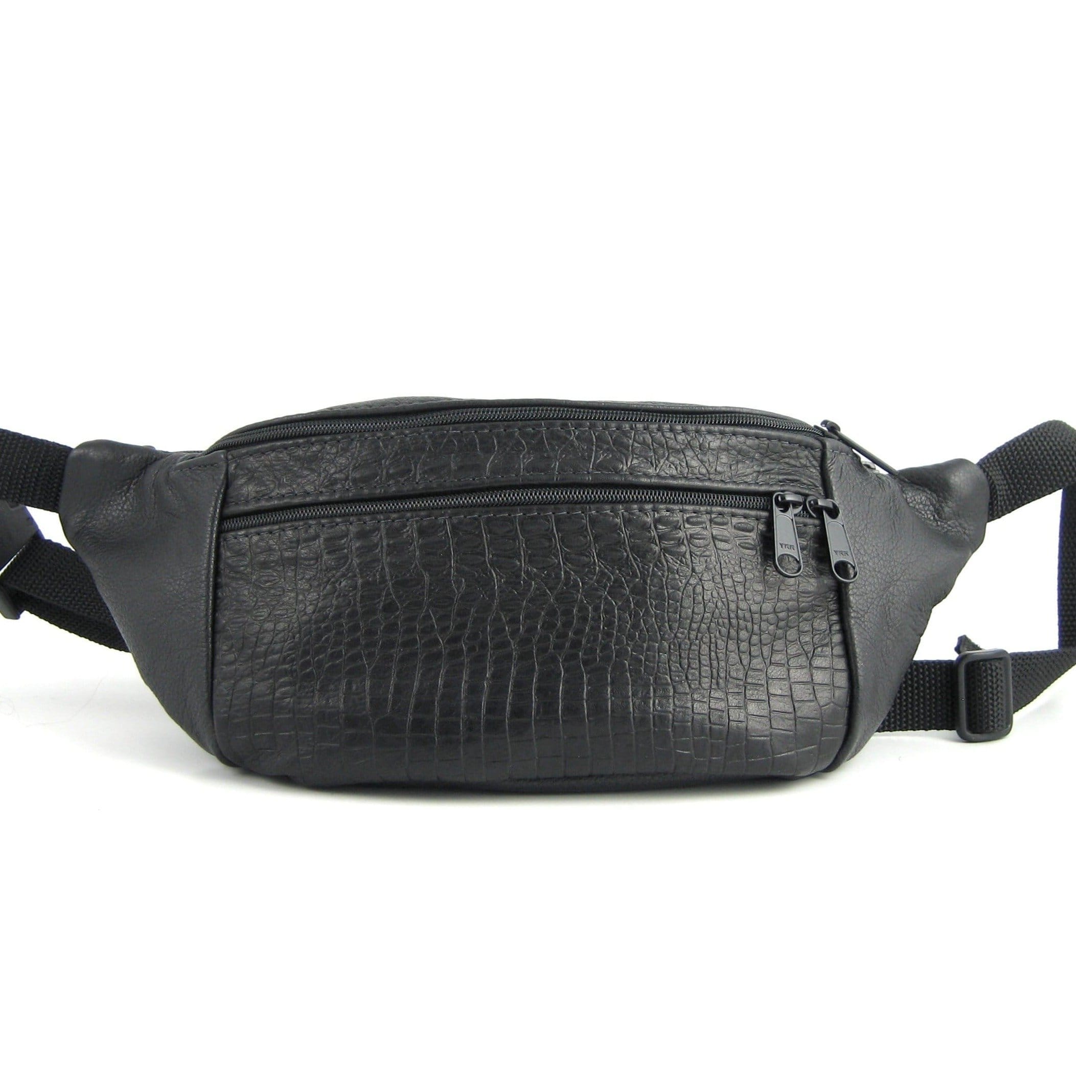 Leather Fanny Pack or Crossbody Bag with Accent - large - LFPJ