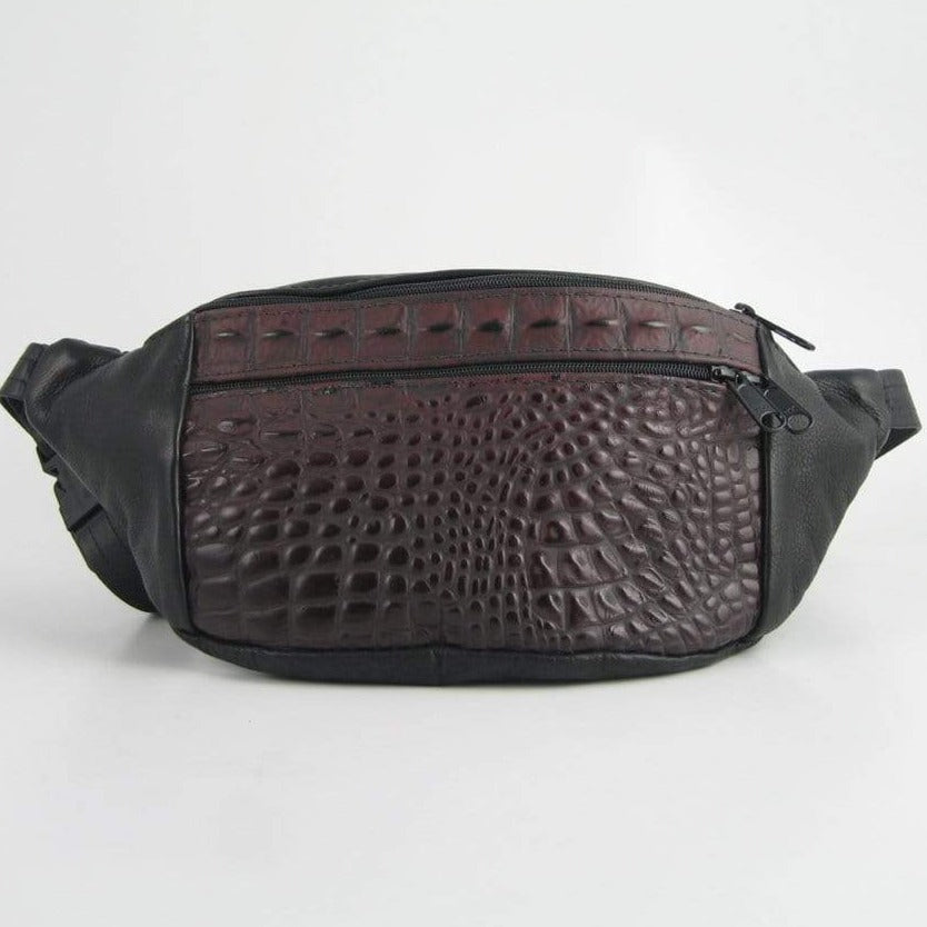 Extra Large Leather Fanny pack with Accent - XFPJ