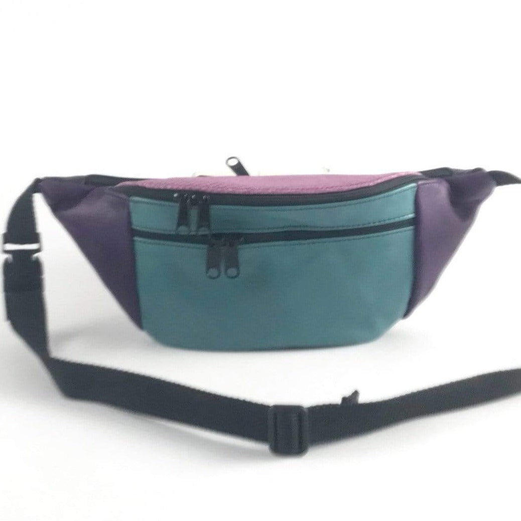 Extra Large Leather Fanny pack with Accent - XFPJ