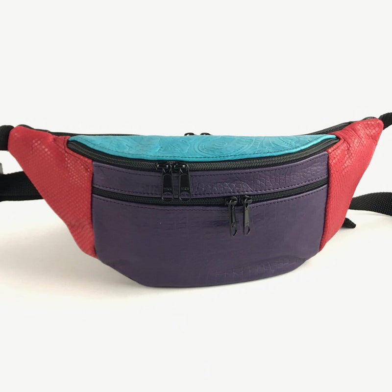 Large Leather Fanny pack with Accent - LFPJ