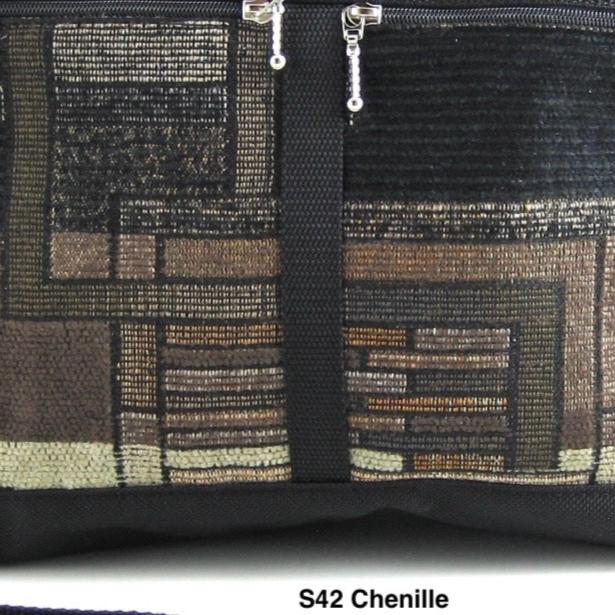 106 Vintage Fabrics Medium Messenger Bag Purse in Black Nylon