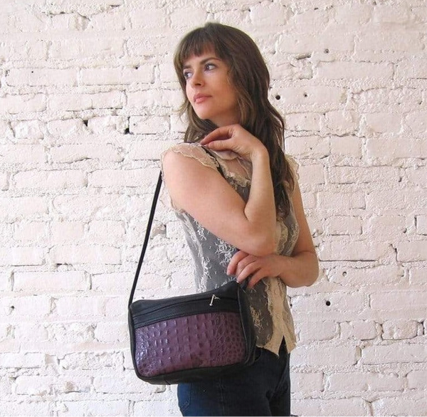 Leather CrossBody Satchel Purses in 2 sizes