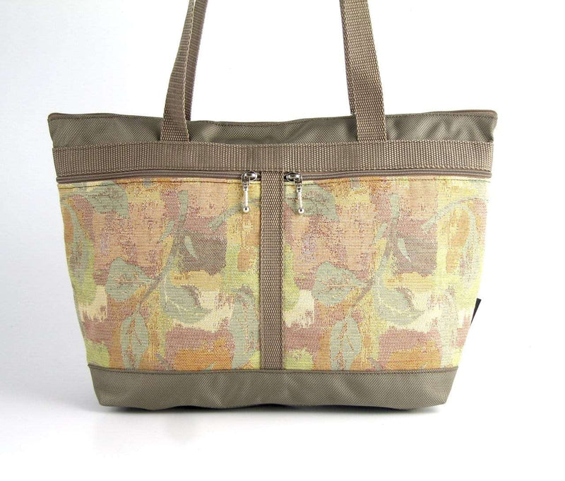 223 French Satchel Tote in Khaki with accent pockets
