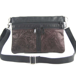 309  Large Convertible Leather Flat Fanny Pack