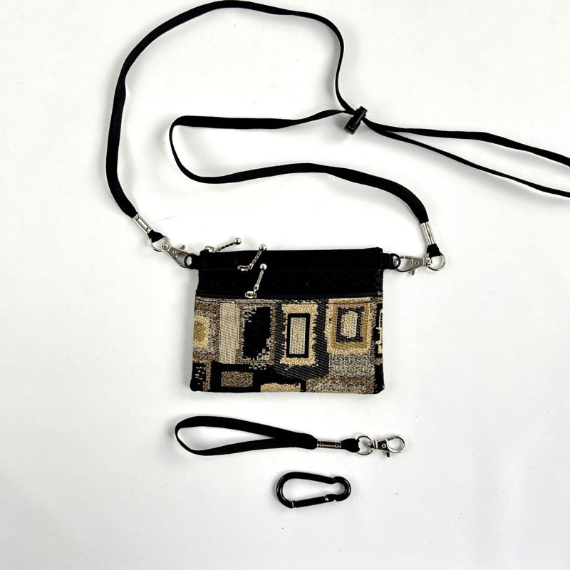 39RS Three Zip Mini Connectable with detachable crossbody strap