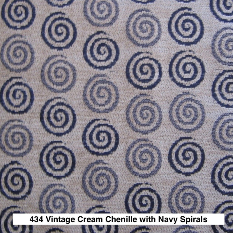 Vintage Fabrics T9 Wide 2 Zipper Fabric Travel Bag