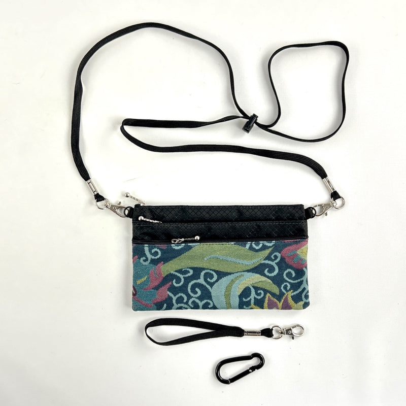 Three zipper Minibag with shoulder strap and wristlet 49RS