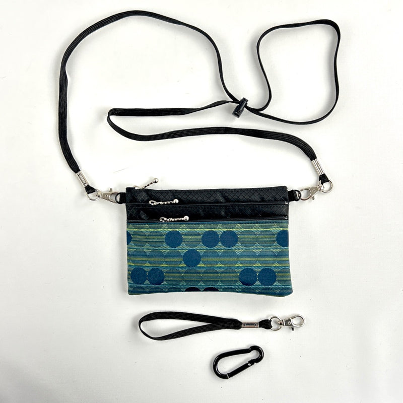 Three zipper Minibag with shoulder strap and wristlet 49RS