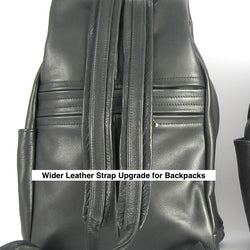 broad leather backpack Leather wider strap upgrade for any backpack