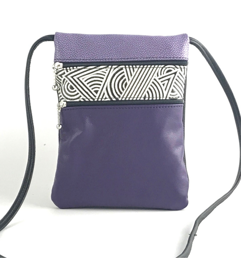 Small Leather Cell Phone Cross-body Bag #66J