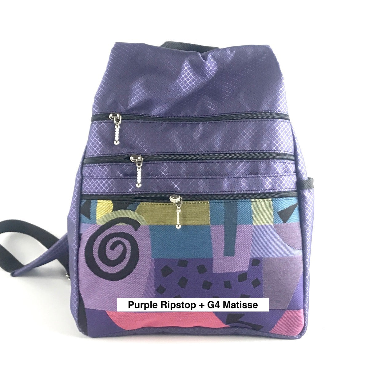 New Ripstop Side Entry Backpacks in 3 Sizes- extra zipper + leather straps