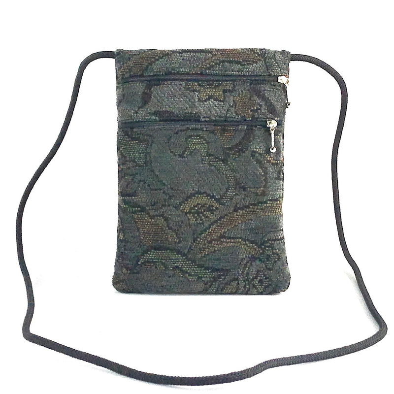 Vintage Fabrics T8 N-S Two zipper Travel Purse