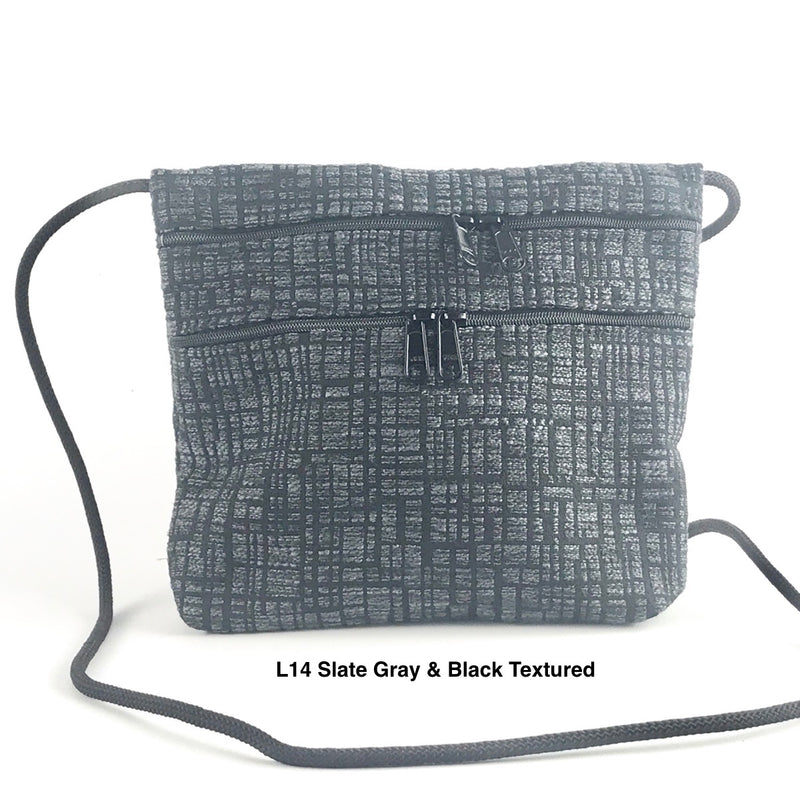 New! Carly 3 Zipper Fabric Travel Bag T93