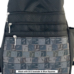 RP 967W Small Ripstop Side Entry Backpack Purse - deluxe extra zipper pocket + leather straps