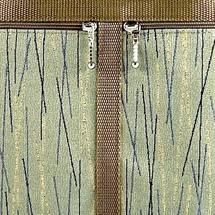 223 French Satchel Tote in Khaki with accent pockets