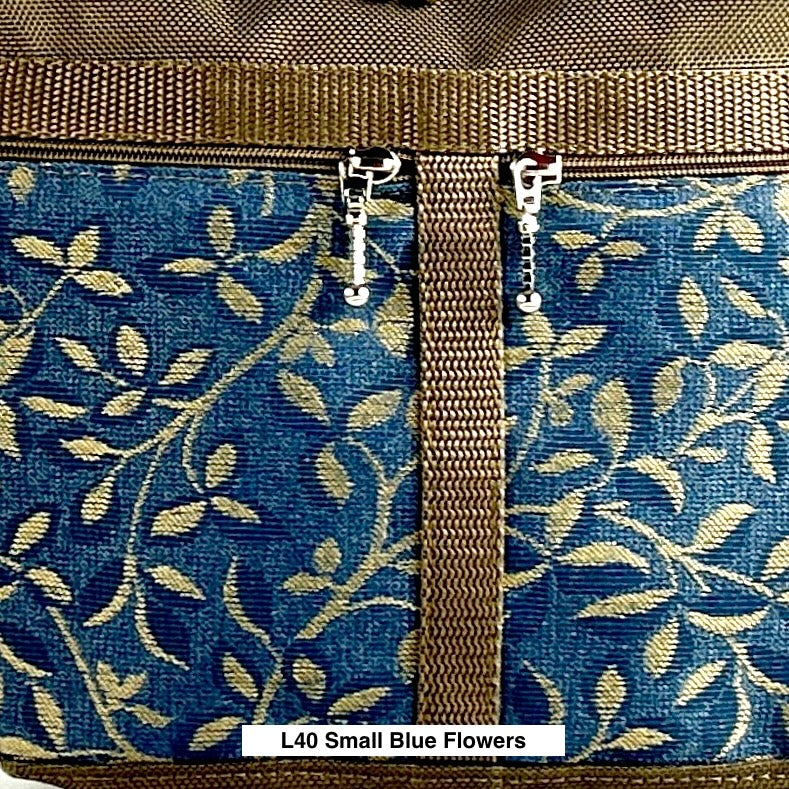 223 French Satchel Tote in Khaki with accent pockets