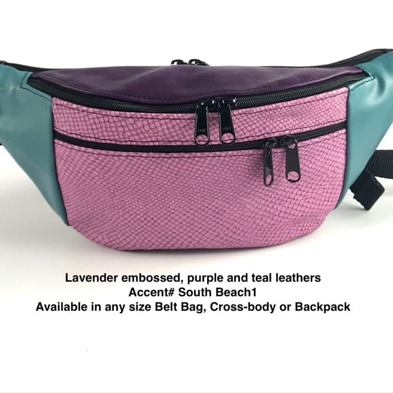 Leather Belt Bag with Accent - large - LFPJ