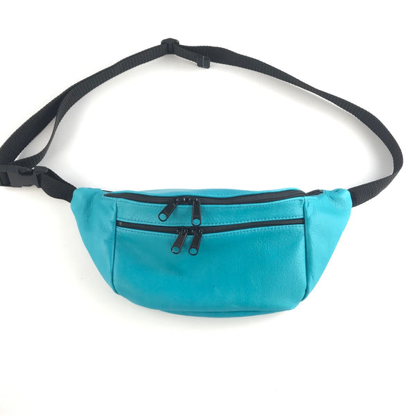 Large Leather Fanny pack LFP - solid colors